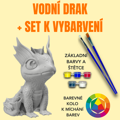 Vodní drak - 3D omalovánky