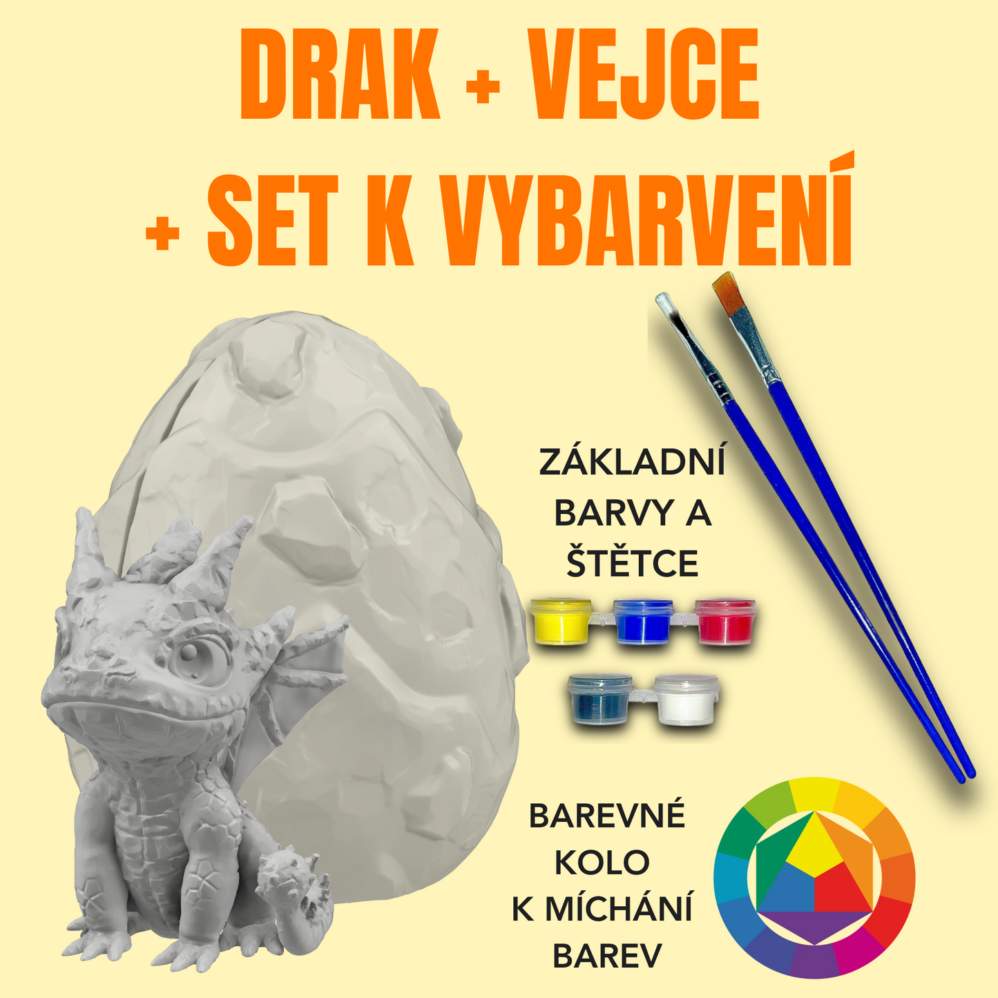 Kamenný drak - 3D omalovánky