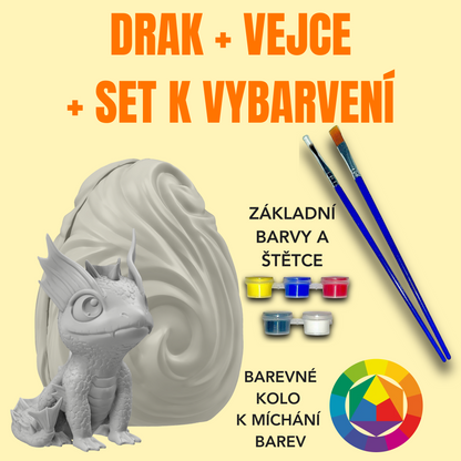 Vodní drak - 3D omalovánky