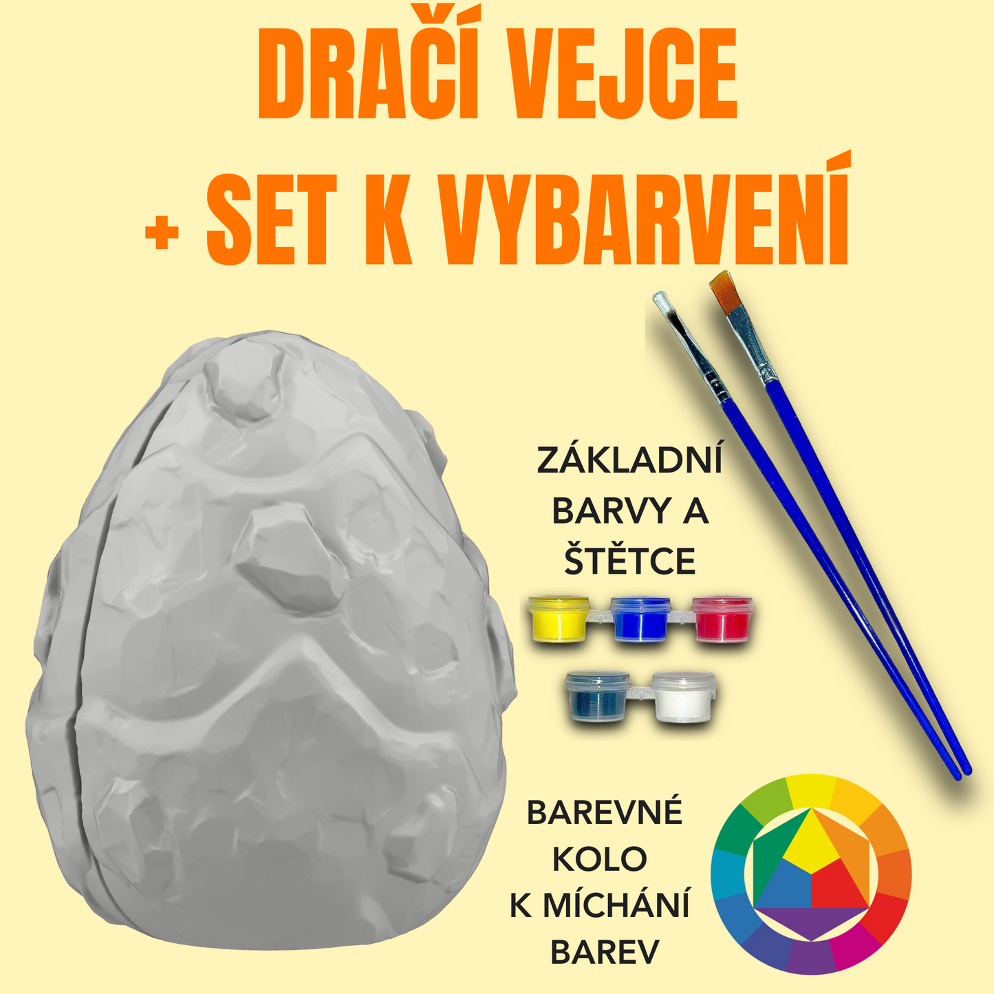 Kamenný drak - 3D omalovánky