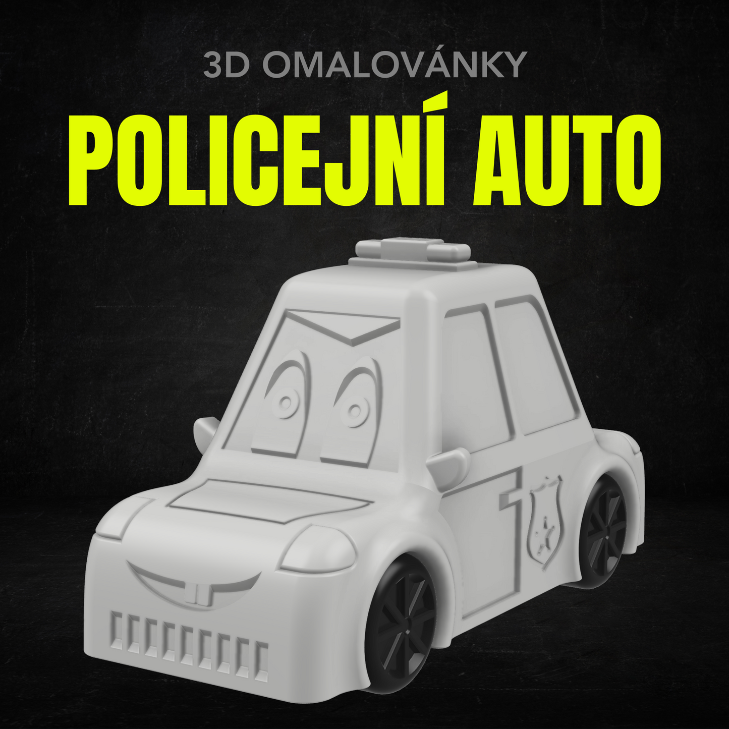 Policejní auto - 3D omalovánky