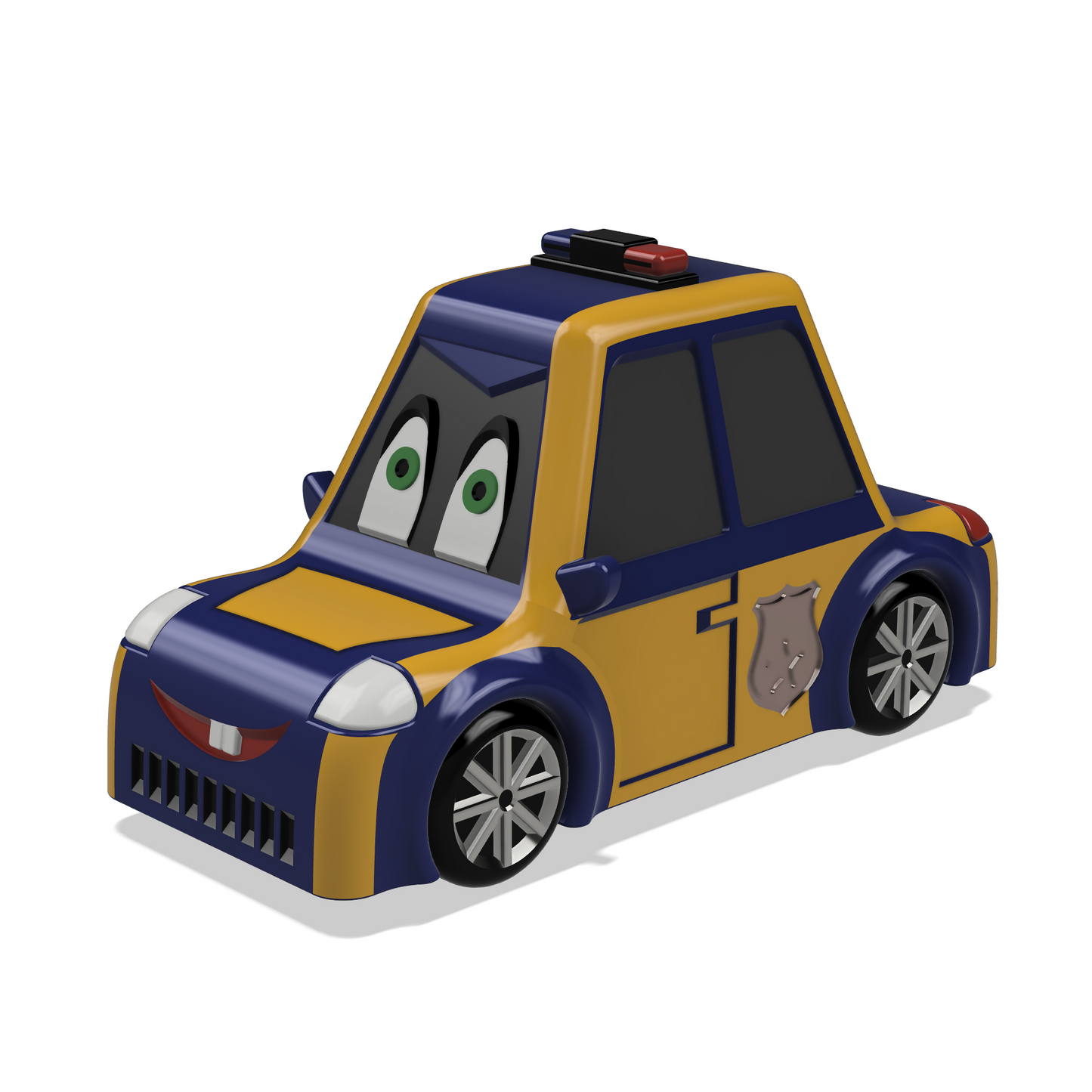 Policejní auto - 3D omalovánky