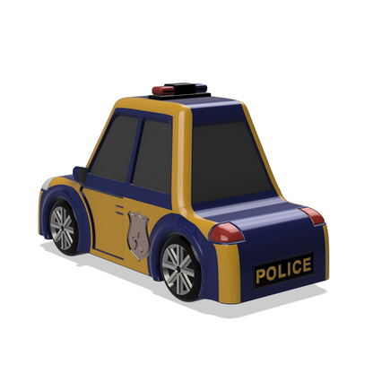 Policejní auto - 3D omalovánky