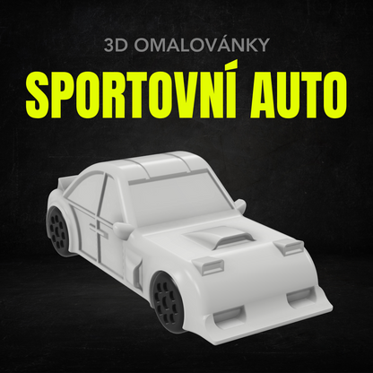 Sportovní auto - 3D omalovánky