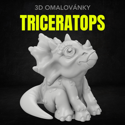 Triceratops - 3D omalovánky